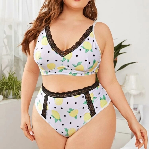 SHEIN Other - SHEIN Lemon Bralette Set